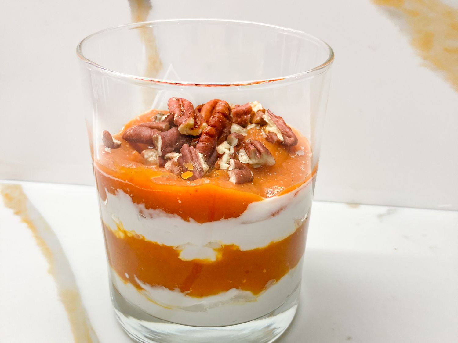 Mon petit-déjeuner favori à deux ingrédients goûte la tarte à la citrouille