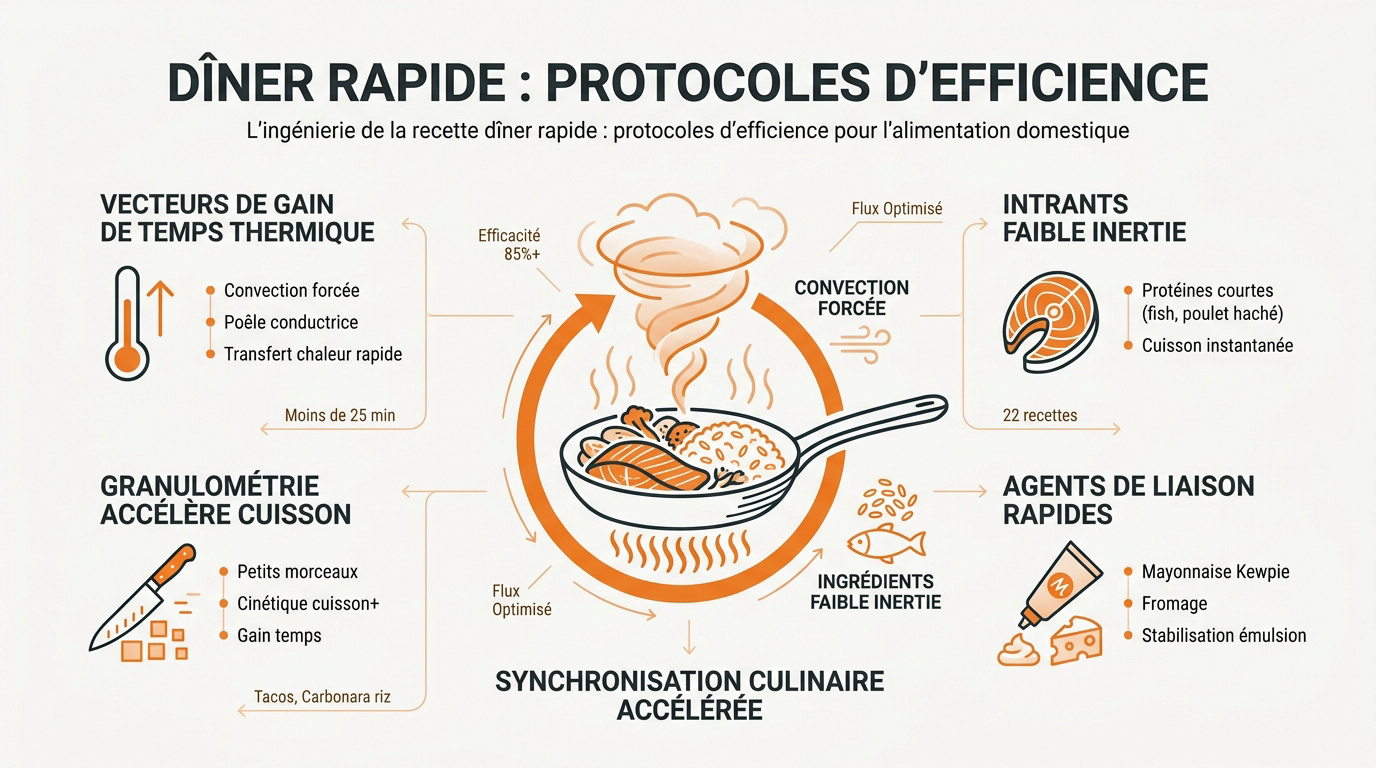 Optimisation technique de la préparation d'un dîner rapide en cuisine
