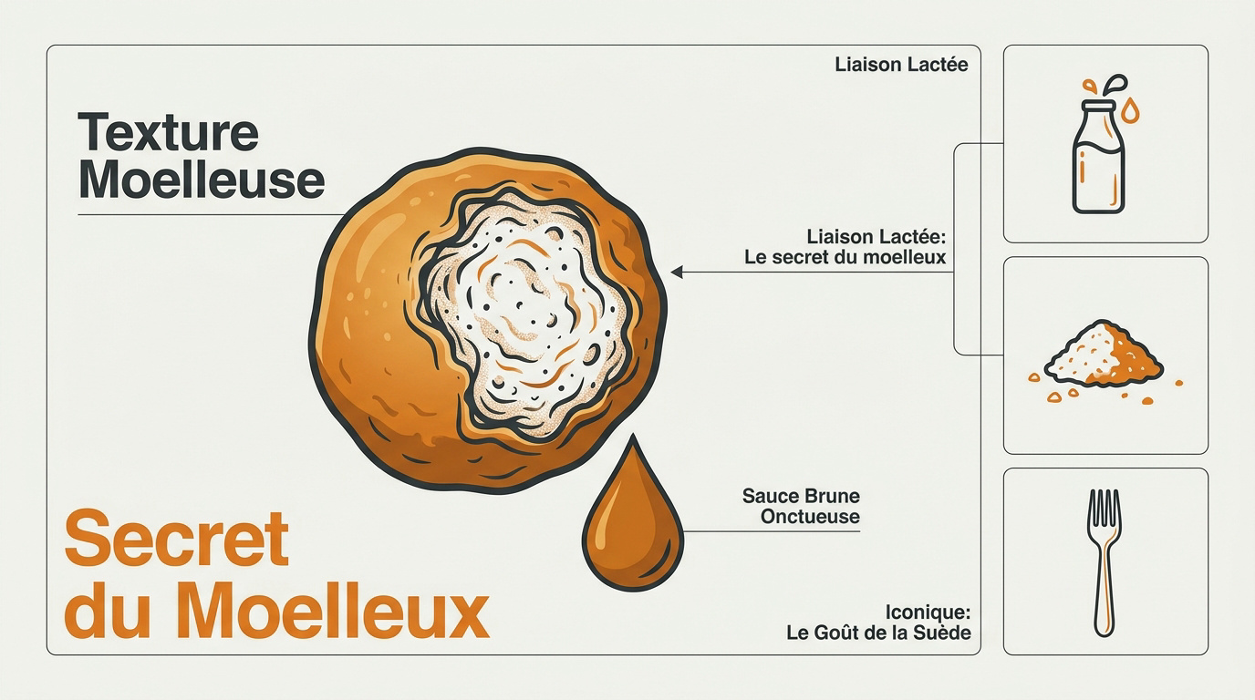 Boulettes de viande suédoises nappées de sauce brune onctueuse