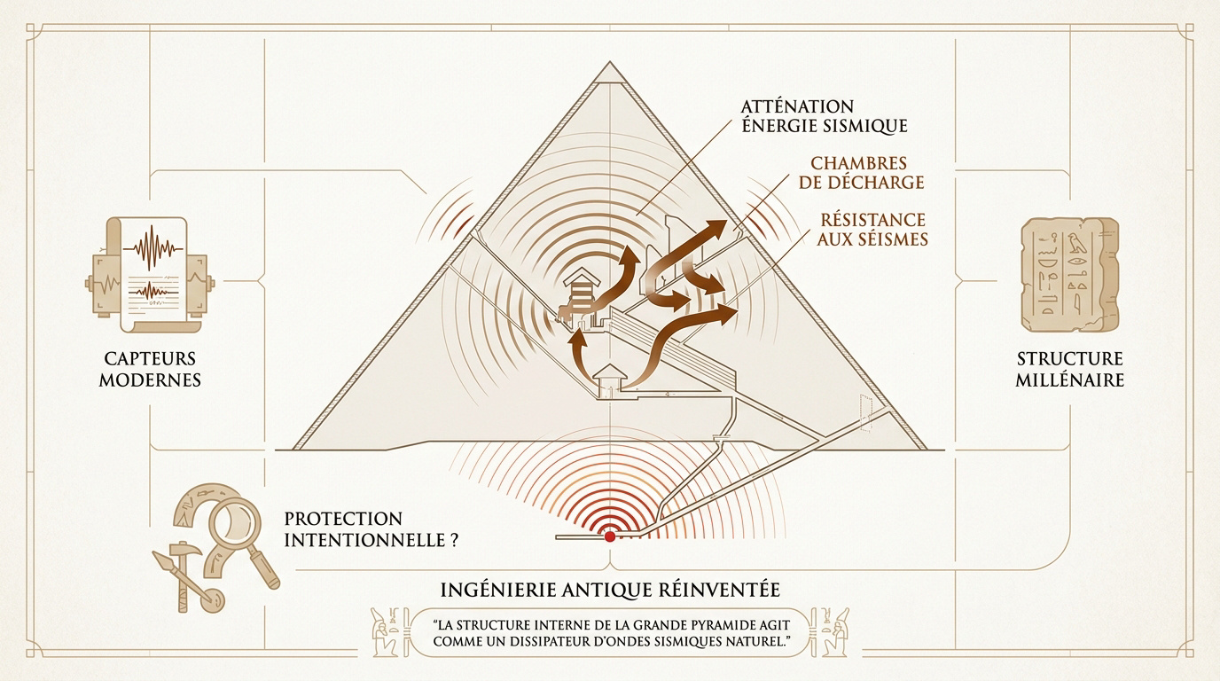 Analyse des fréquences vibratoires et de la structure interne de la Grande Pyramide de Gizeh face aux ondes sismiques