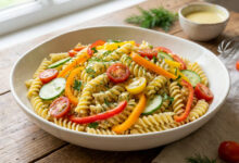 Photo of Salade de pâtes crémeuse : émulsion sans mayonnaise