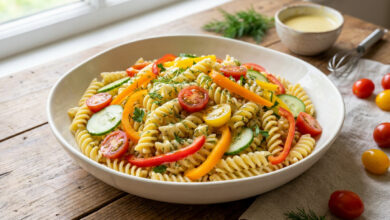 Photo of Salade de pâtes crémeuse : émulsion sans mayonnaise
