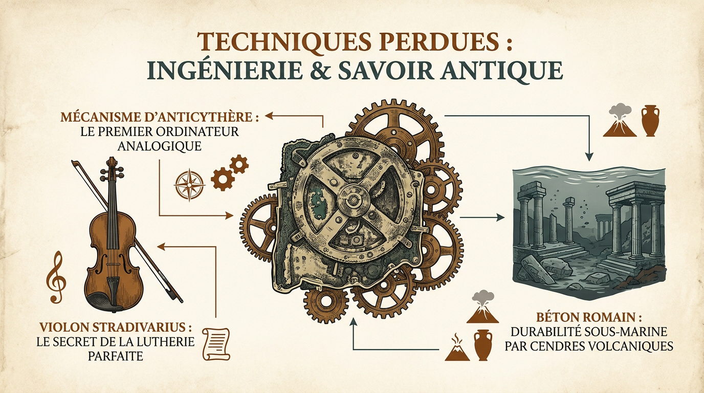 Représentation du mécanisme d'Anticythère et ingénierie antique